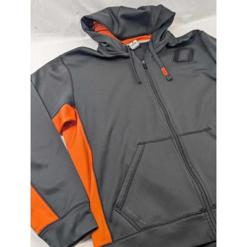 Oklahoma State Cowboys Hoodie Men's Large Nike Sweatshirt Therma‎ Fit Full Zip